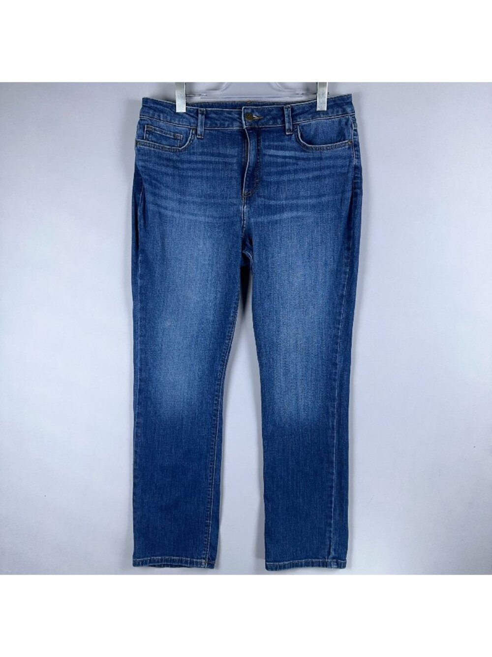Lee Jeans Size 7 Secretly Shapes Straight Leg Mid Rise Regula Fit Blue
